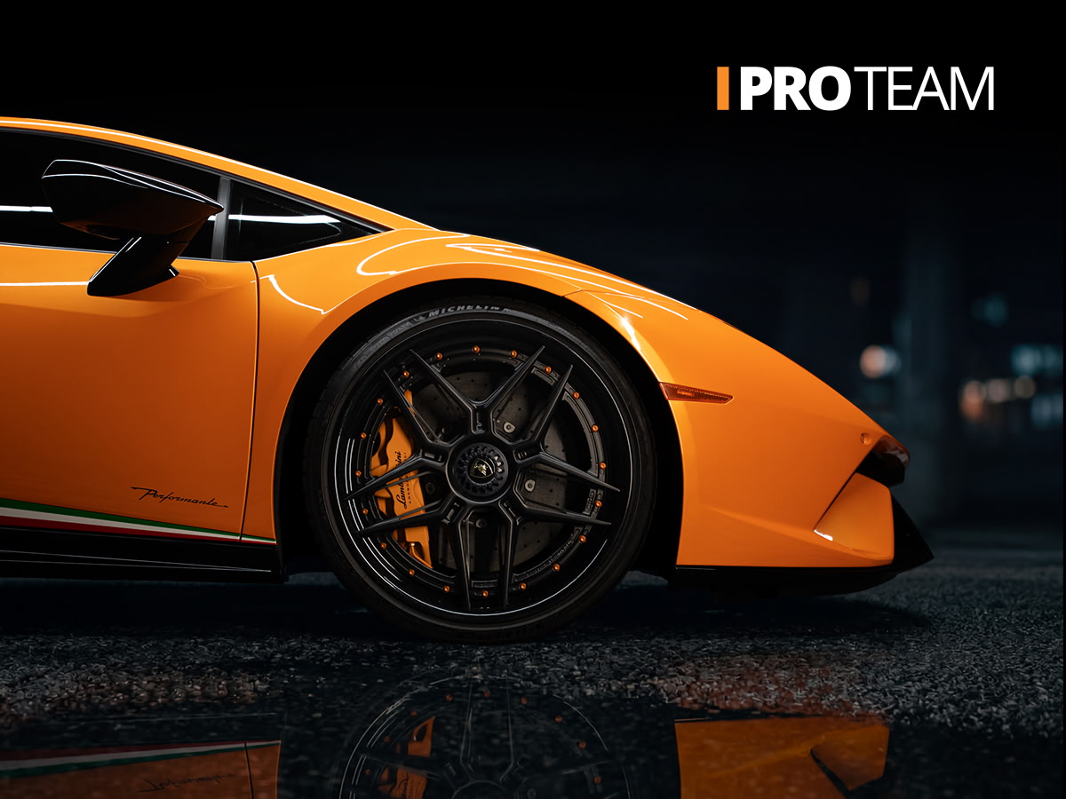 Orange vehicle with ceramic coating detail